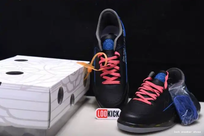 Cheap LUCY SP Black DJ4375-004 Blue Retro Jordan 2 Off-White Low 0407
